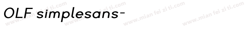 OLF simplesans字体转换